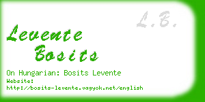 levente bosits business card